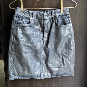 Anthropologie Pilcro Metallic Skirt